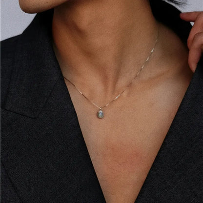 Pendant, necklace, universal chain for key bag  for men and women, silver 925 sample, high-quality style, bright catchy style, simple and elegant design