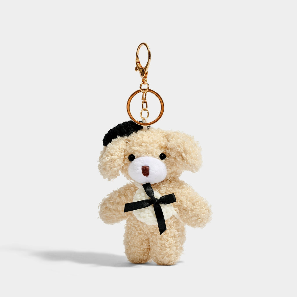 Charming Beret Bow Little Bear Keychain Bag Charm – Unique Birthday Gift