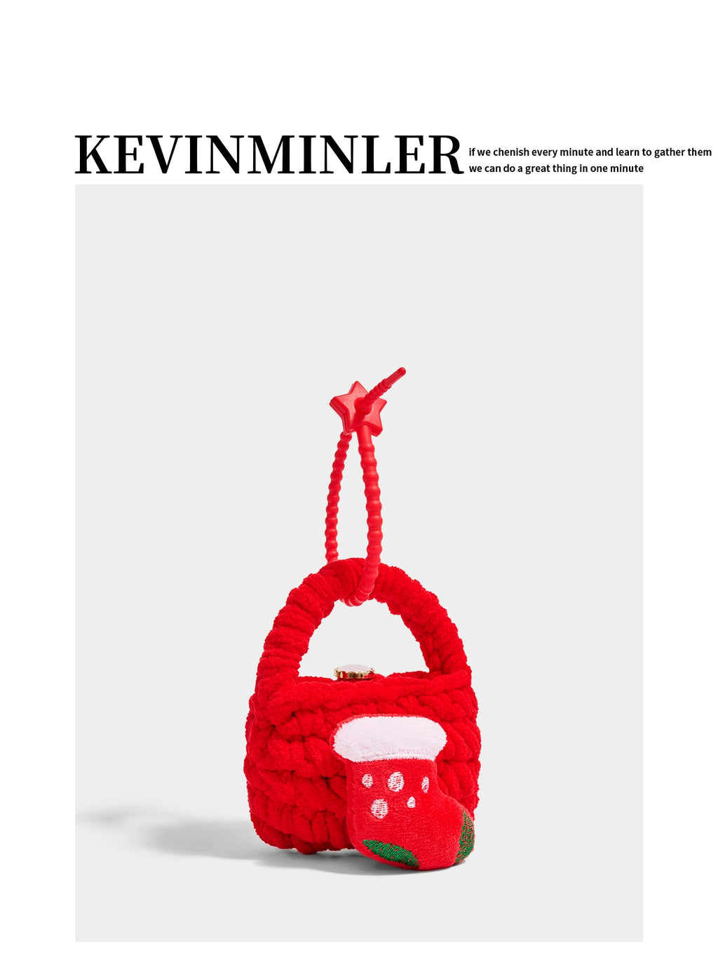 Charming Knitted Christmas Sock Coin Purse Headphone Bag Pendant Gift