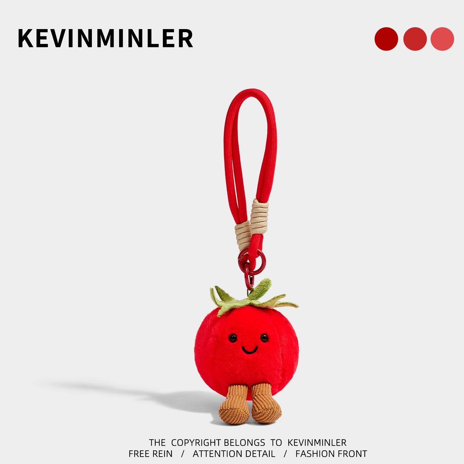 Adorable Mini Tomato Plush Keychain Pendant, Cute Bag Charm Decoration, Unique Birthday Gift