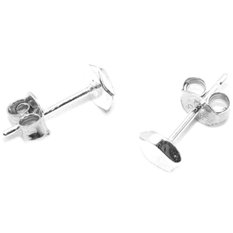 S925 Sterling Silver Pentagon Stud Earrings – Unisex Modern Minimalist Geometric Design