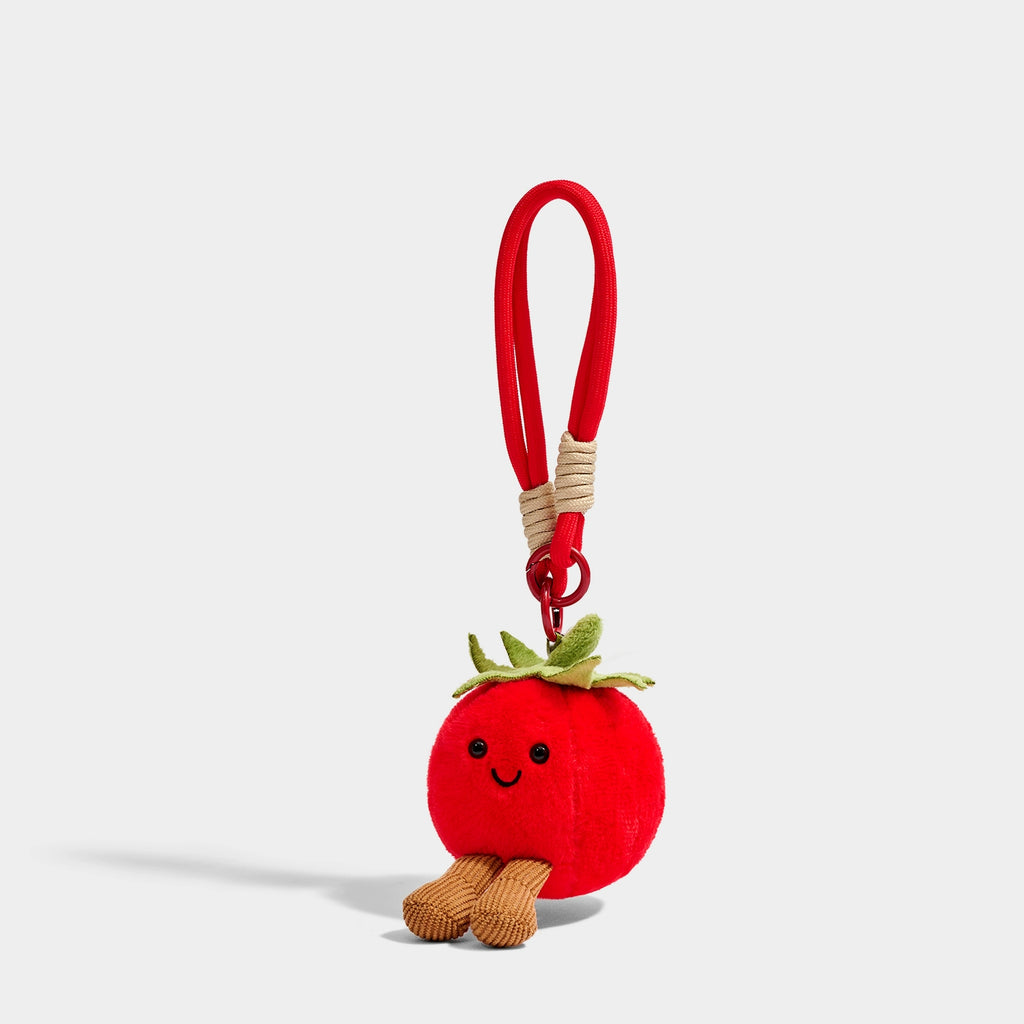 Adorable Mini Tomato Plush Keychain Pendant, Cute Bag Charm Decoration, Unique Birthday Gift