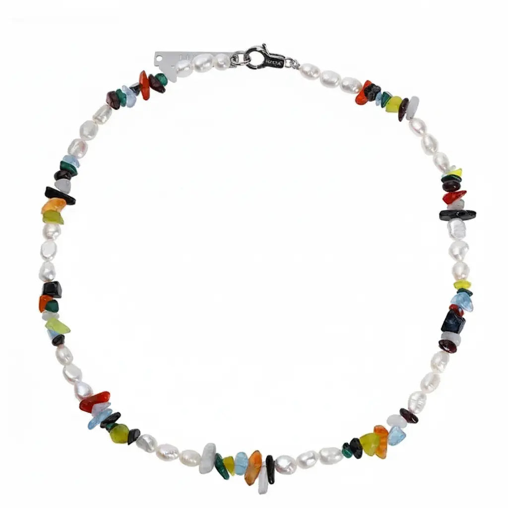 Genuine organic necklace from pearl hip-hop style, chain for key bag  for men and women