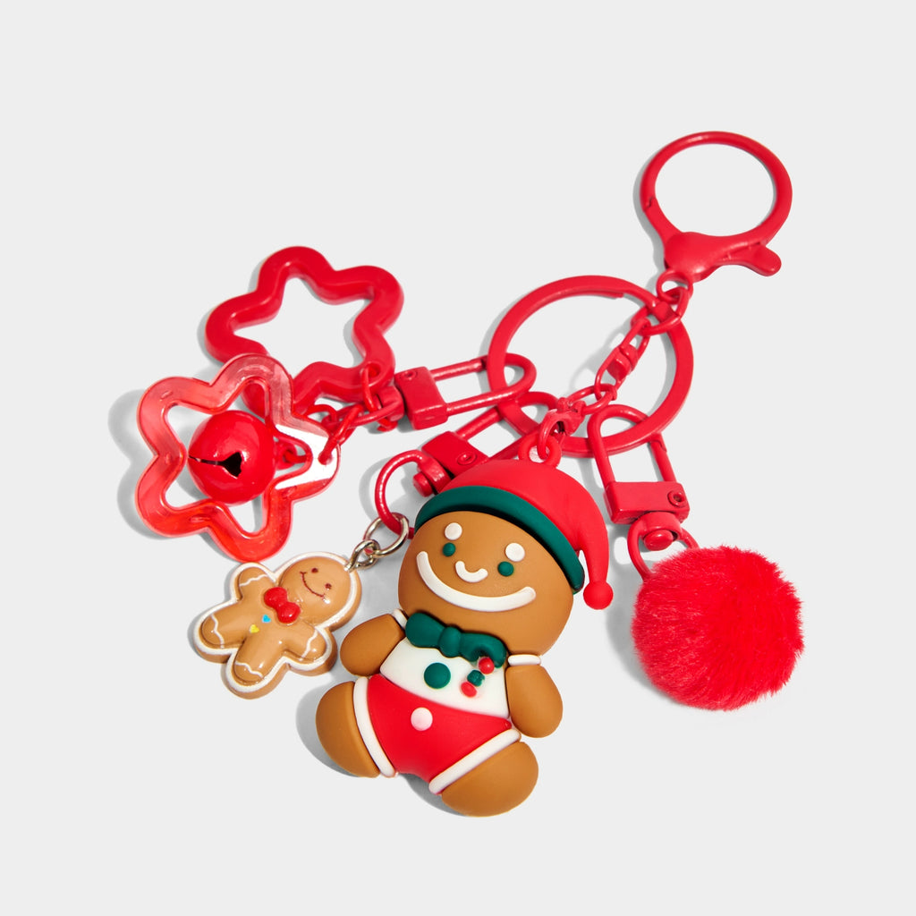 Cute Gingerbread Man Doll Keychain Bag Charm Christmas Birthday Gift Pendant