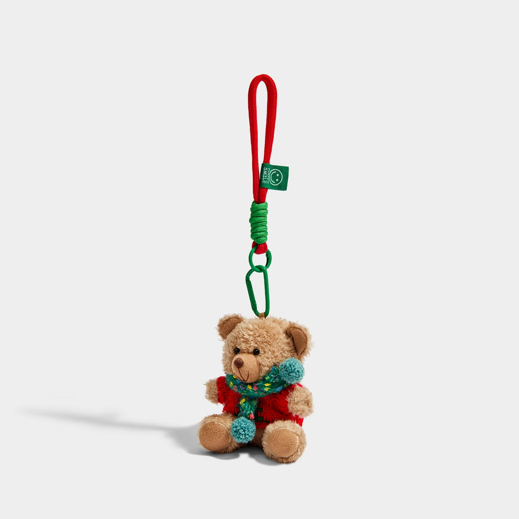 Charming Knitted Bear Pendant Keychain: Cute Christmas & Birthday Gift Decoration