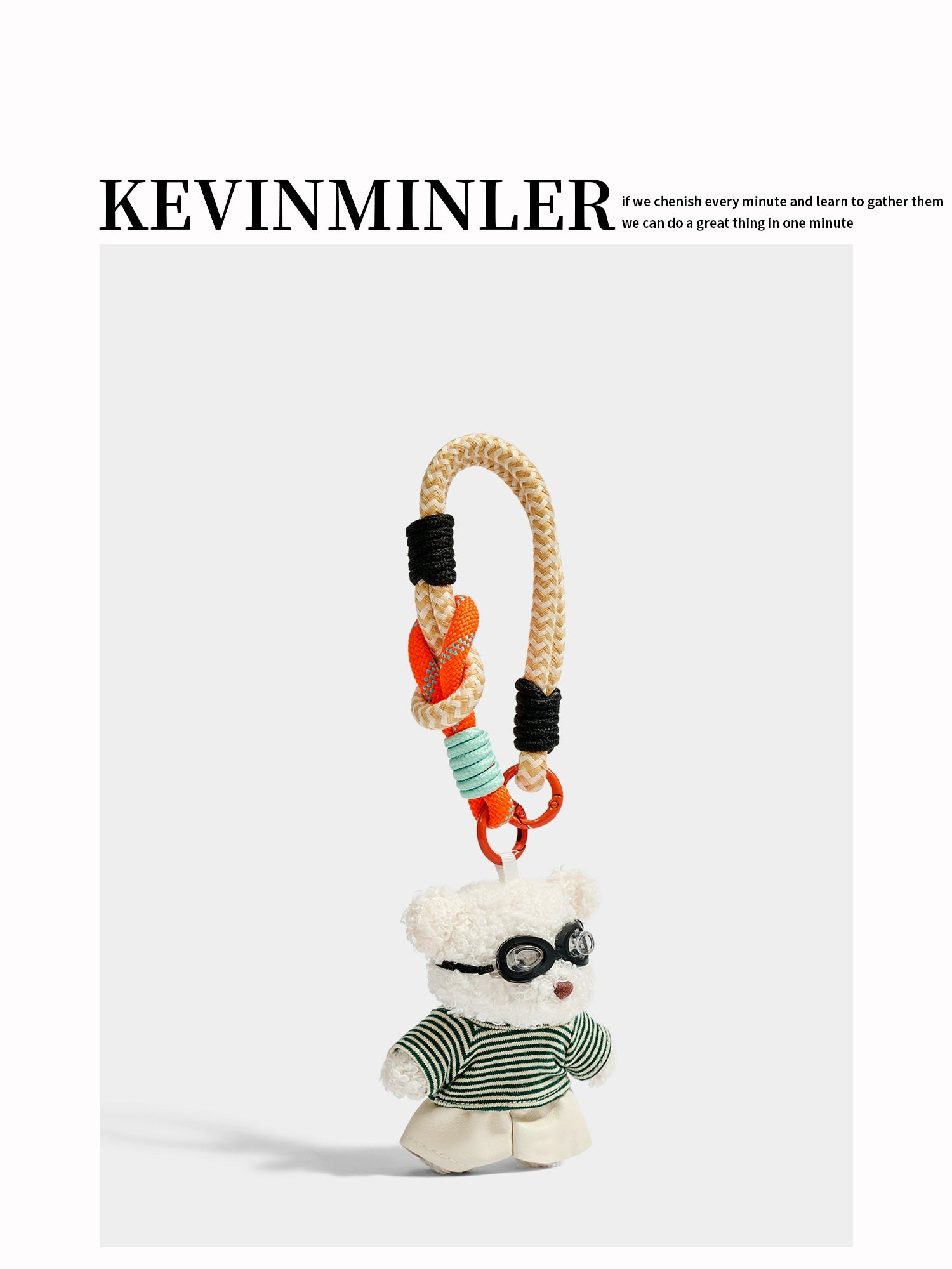 Kevinminer Cute Plush Bear Keychain Pendant, Glasses & Skirt, Perfect Gift