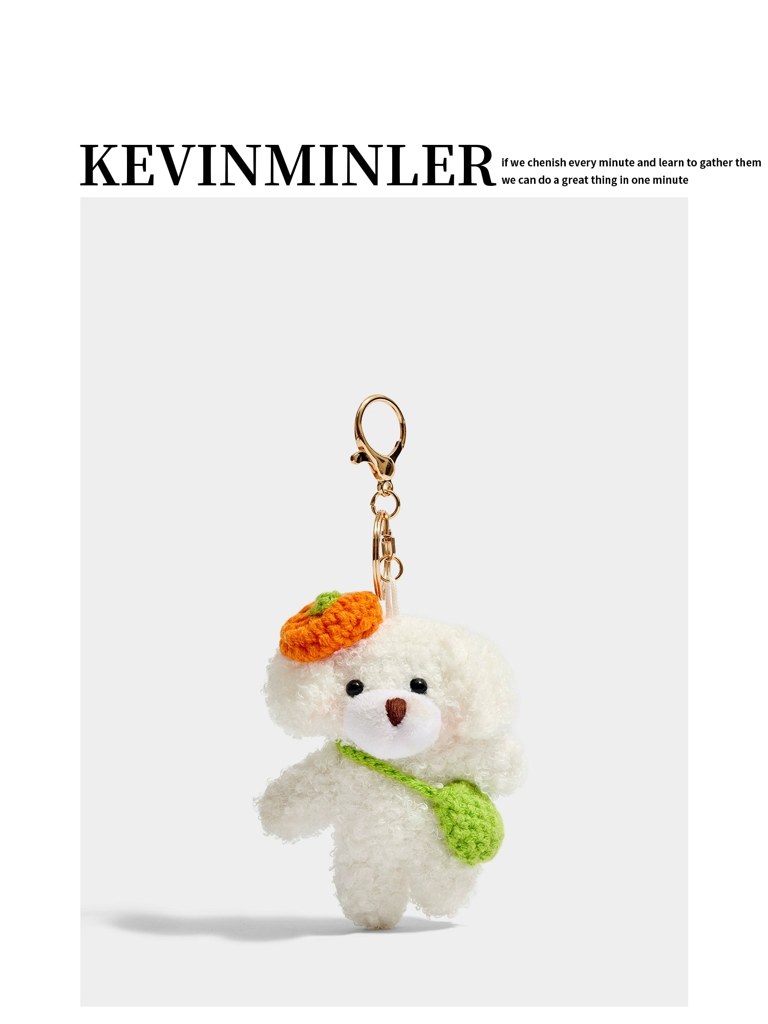 Adorable Beret Bear Plush Keychain Pendant - Cute Bag Charm Gift for All