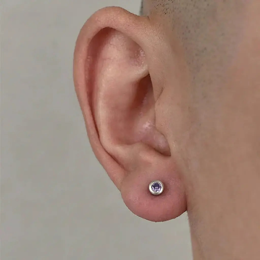 Retro universal trend earrings for men and women, silver 925 sample