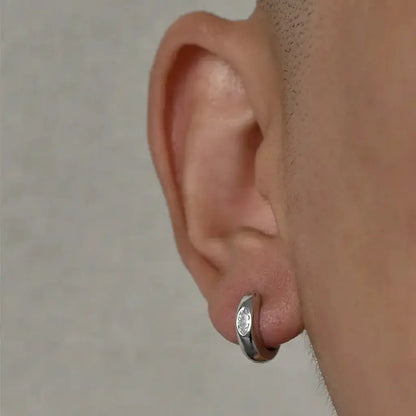 S925 Sterling Silver Zircon Eye of Horus Earrings: Unisex European Street Style