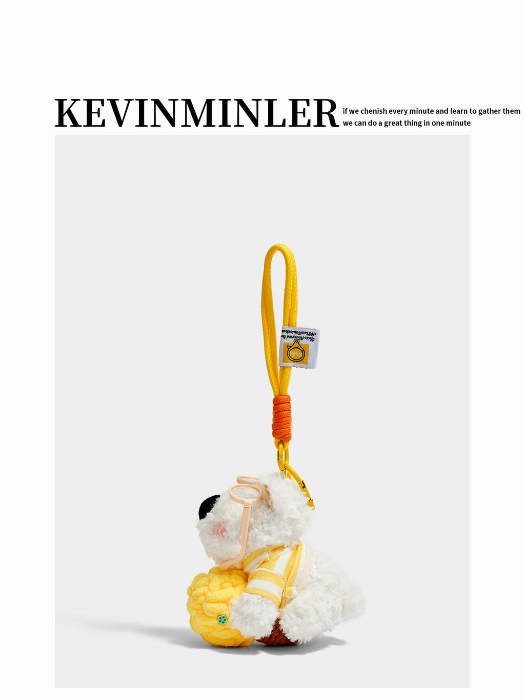 Adorable Westie Ice Cream Plush Keychain Bag Pendant - Cute Birthday Gift