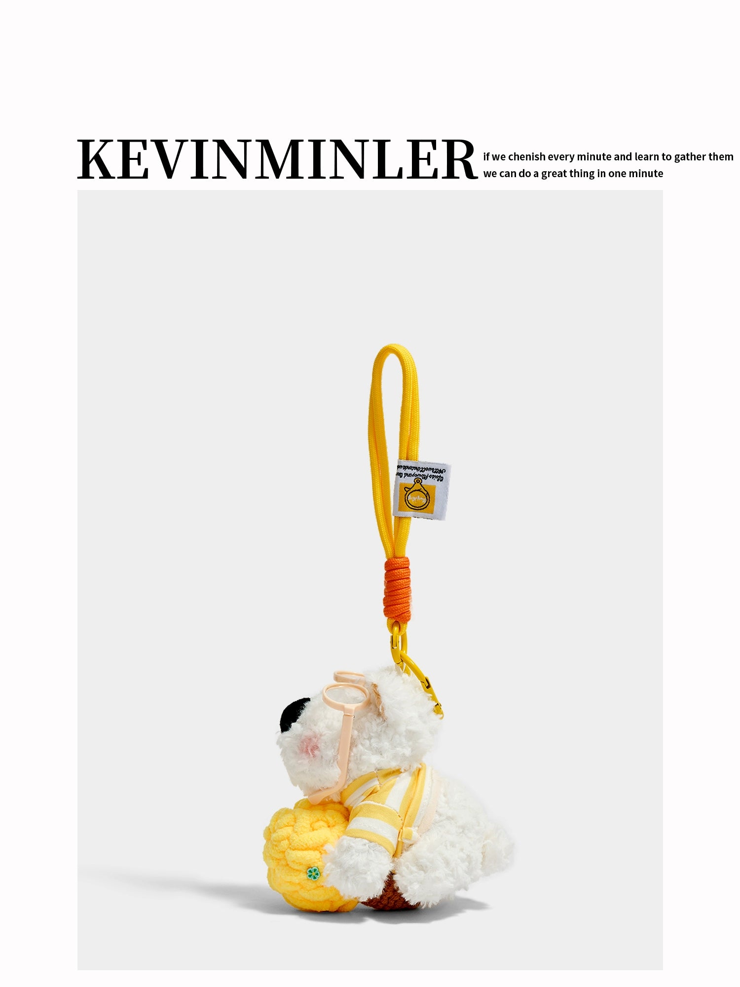 Adorable Westie Ice Cream Plush Keychain Bag Pendant - Cute Birthday Gift