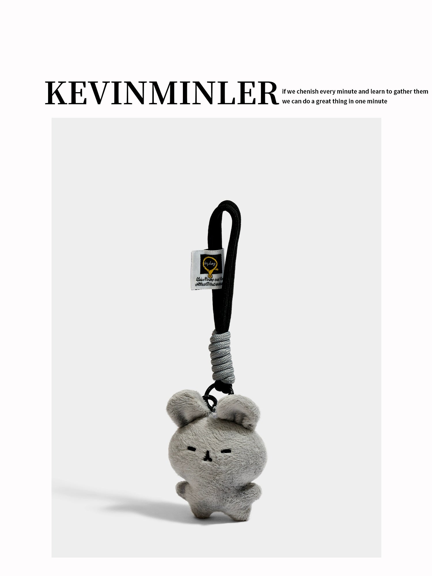 Adorable Grey Squirrel Plush Keychain Bag Charm – Cute Present for All Ages