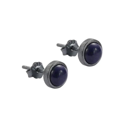 Retro organic universal earrings for men and women, silver 925 sample