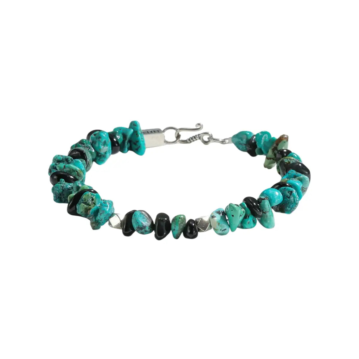 Turquoise small design ethnic beaded bracelet for men and women, silver 925 sample, ethnic style