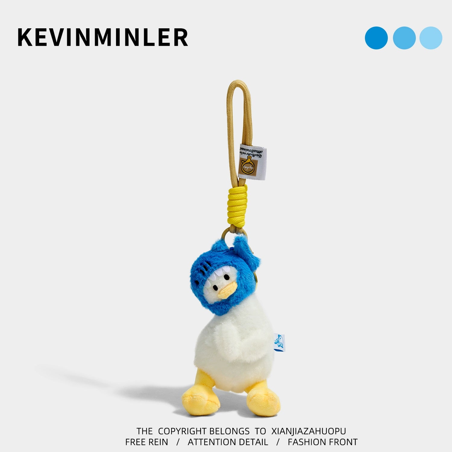 Adorable KEVINMINLER Crooked Head Duck Plush Keychain Pendant Bag Charm Gift