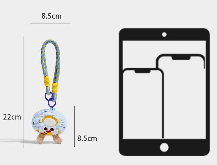 Cute Plush Donut Biscuit Keychain Pendant Charm - Sweet Birthday Gift Idea