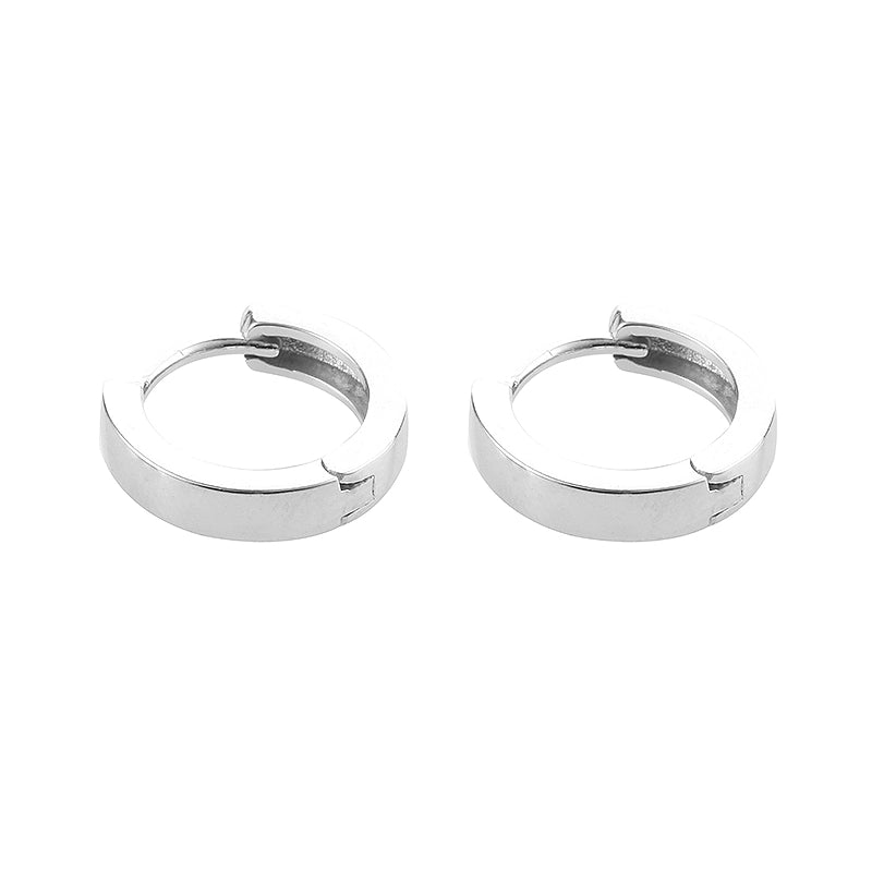 Minimalistic glossy universal earrings hip-hop style for men and women