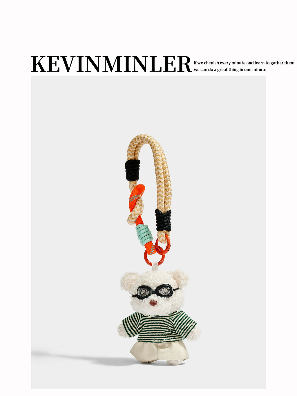 Kevinminer Cute Plush Bear Keychain Pendant, Glasses & Skirt, Perfect Gift