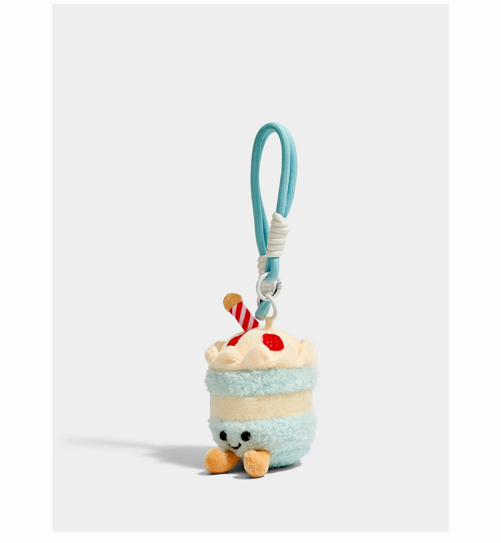 Adorable Plush Pearl Milk Tea Cup Keychain Pendant Cute Bag Charm Gift