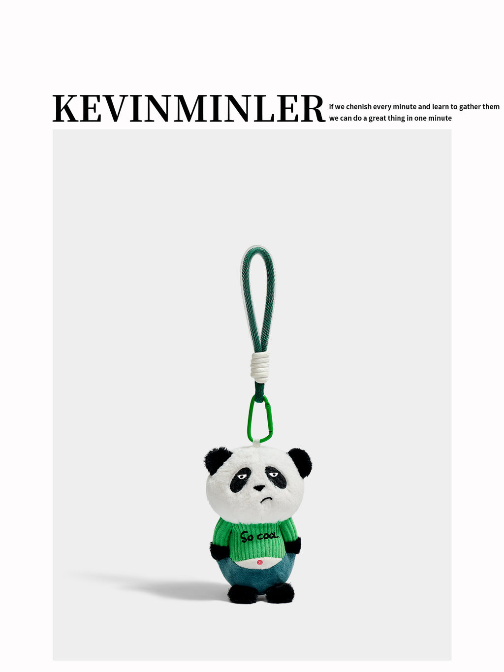 Adorable KEVINMINLER Cute Panda Bear Keychain Doll Pendant Bag Charm Gift