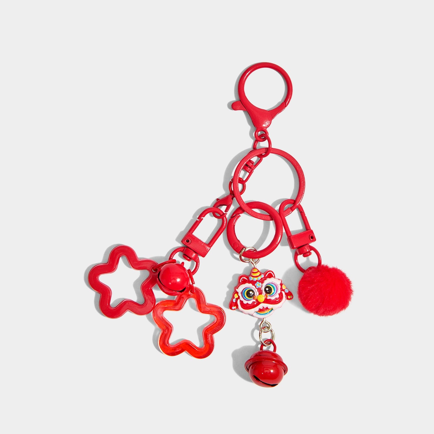 KEVINMINLER Creative Star Lion Bell Keychain Pendant Christmas Birthday Gift