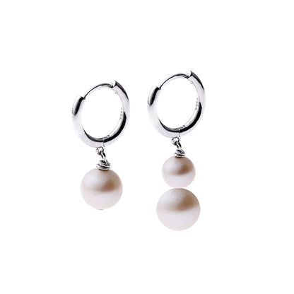 Organic trend earrings from pearl hip-hop style, 925 sample silver, silver 925 sample, high-quality style