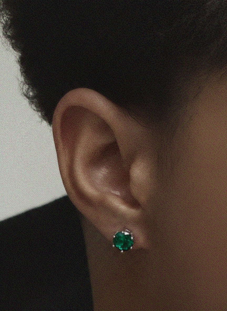 LUXTA Retro earrings for men and women hip-hop style, 925 sample silver, silver 925 sample, European style, high-quality style, simple and elegant design