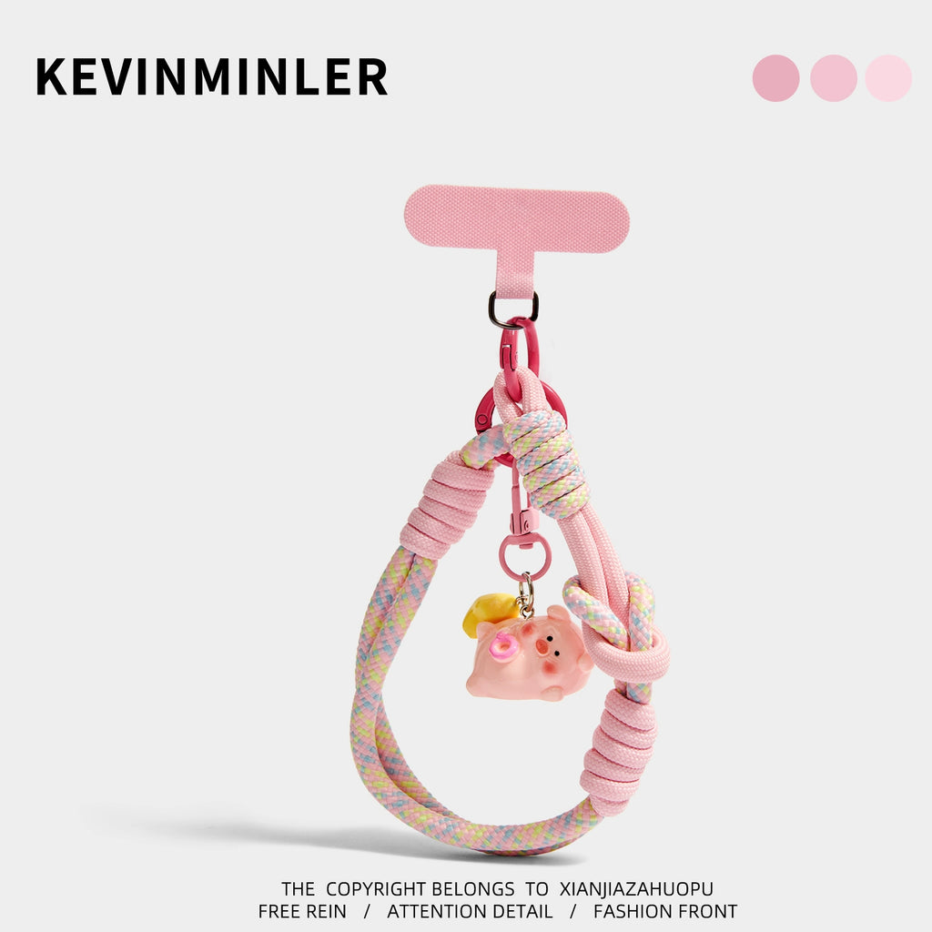 Adorable Pink Pig Keychain Pendant, Mobile Phone Strap & Bag Charm Gift