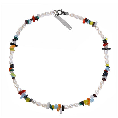 Genuine organic necklace from pearl hip-hop style, chain for key bag  for men and women