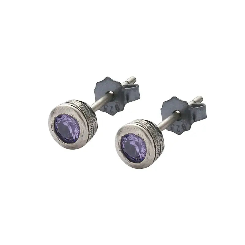 Retro universal trend earrings for men and women, silver 925 sample