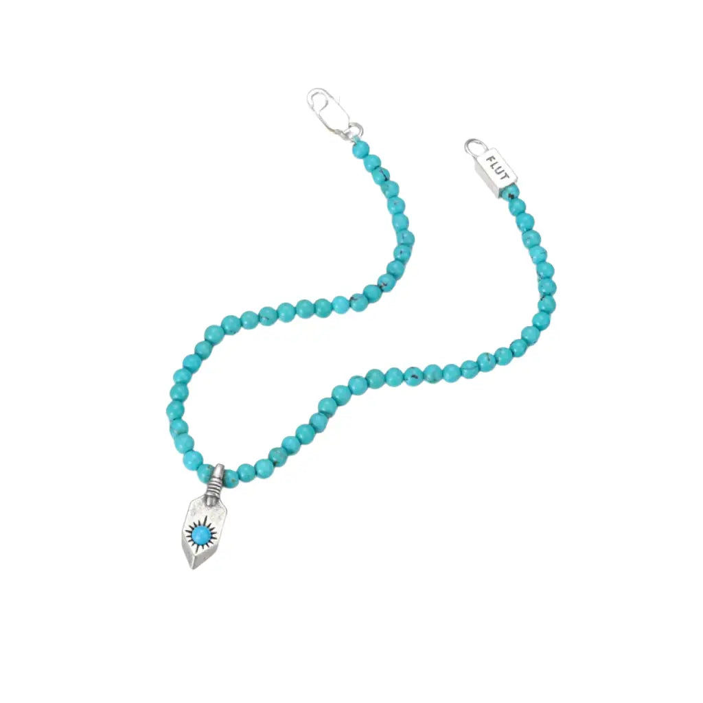 Genuine turquoise retro bracelet natural stone, round beads for beloved for men and women