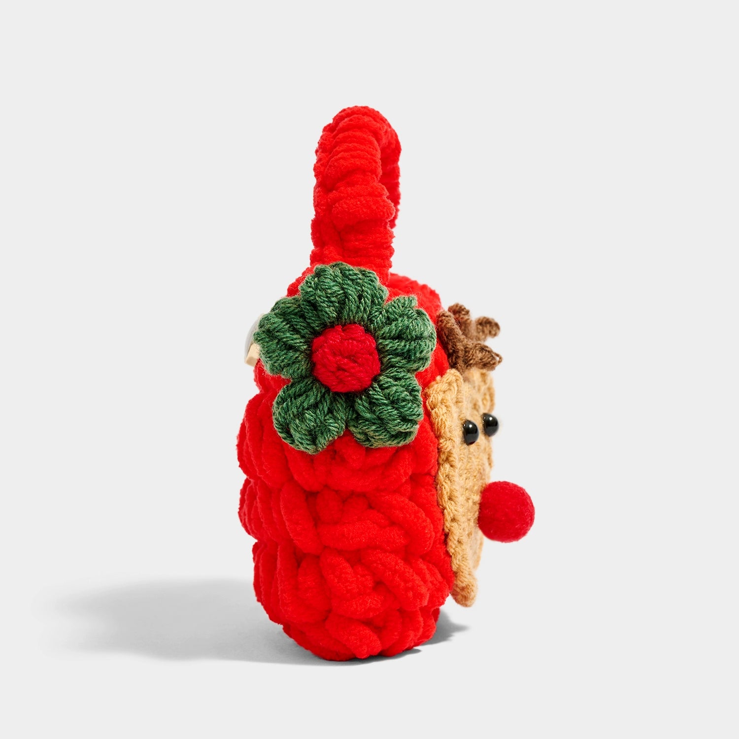 KEVINMINLER Cute Knitted Reindeer Pendant Bag Charm Coin Purse Headphone Holder Gift