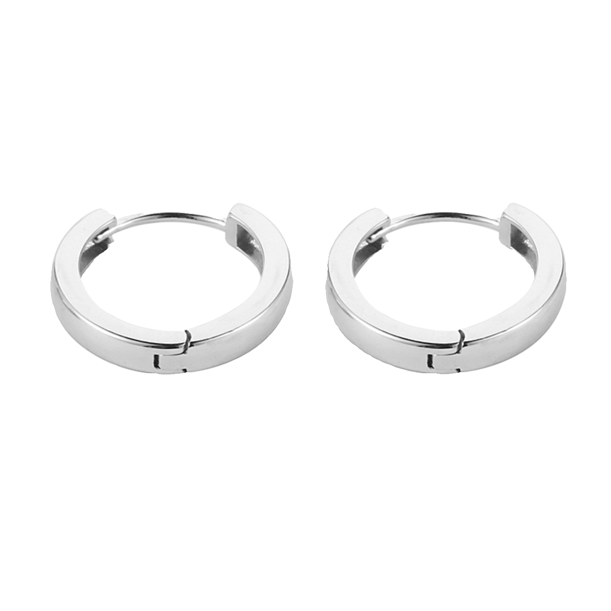 Minimalistic universal earrings for men and women, trend jewelry, silver 925 sample, European style, simple and elegant design