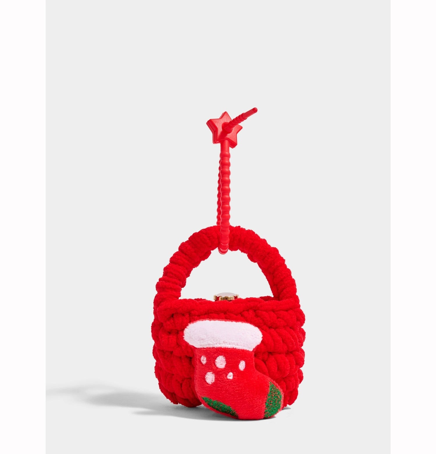 Adorable Knitted Christmas Coin Purse Pendant for Keys or Headphones