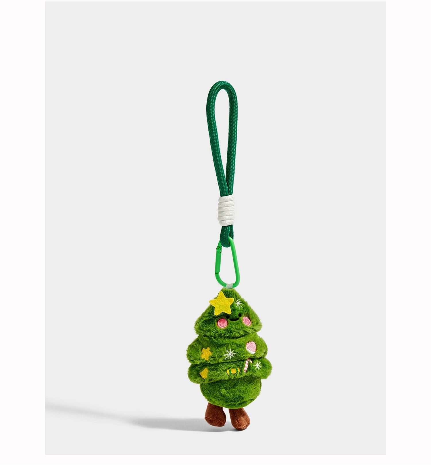 Charming Embroidered Christmas Tree Plush Keychain Pendant - Perfect Festive Gift