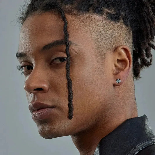 S925 Sterling Silver Vintage Flower Stud Earrings for Couples, Men, Women