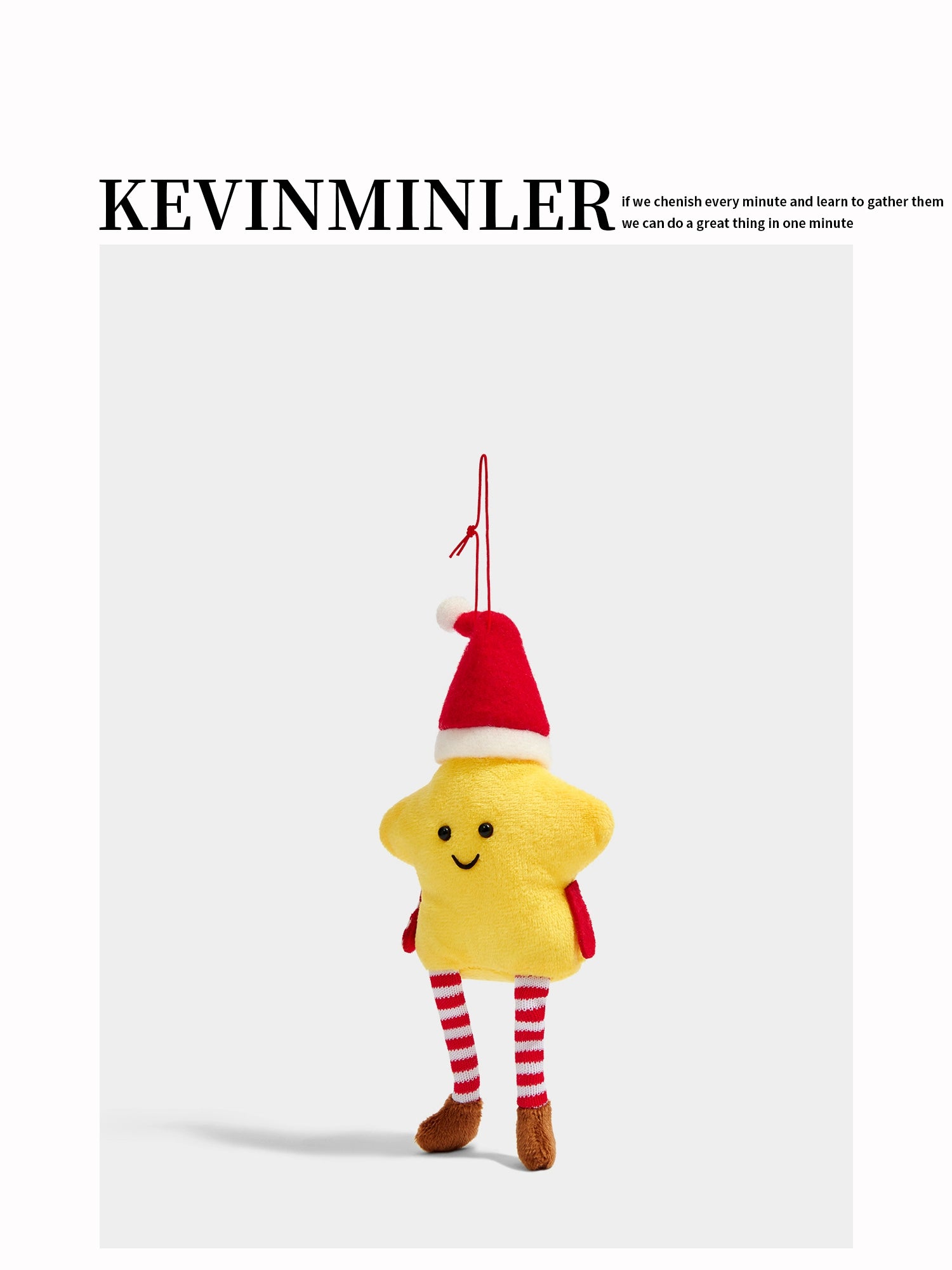 KEVINMINLER Christmas Star Plush Keychain Bag Charm - Unique Festive Gift