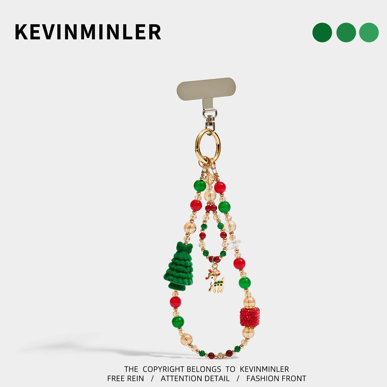 KEVINMINLER Christmas Reindeer Elk Pendant Keychain Bag Charm Phone Ornament Gift