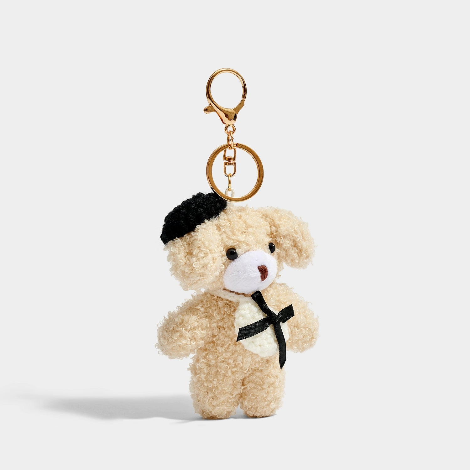 Charming Beret Bow Little Bear Keychain Bag Charm – Unique Birthday Gift
