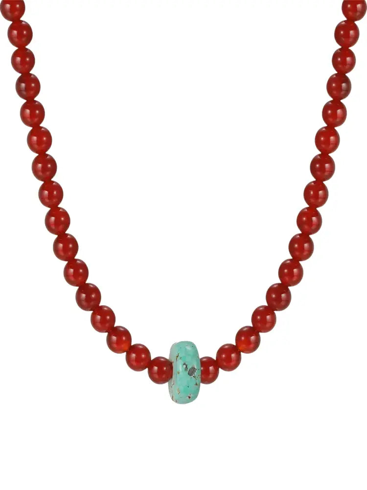 Small design onyx turquoise pendant from pearl, Chinese style, bright catchy style