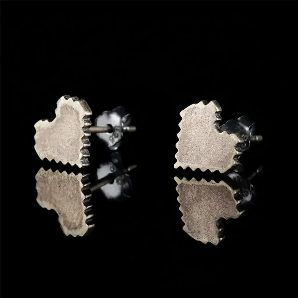 Retro design trend earrings for men and women for beloved, silver 925 sample