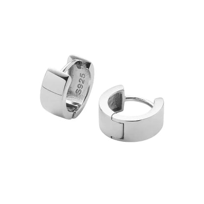 Minimalistic trend earrings for men and women, silver 925 sample, simple and elegant design