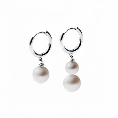 Organic trend earrings from pearl hip-hop style, 925 sample silver, silver 925 sample, high-quality style
