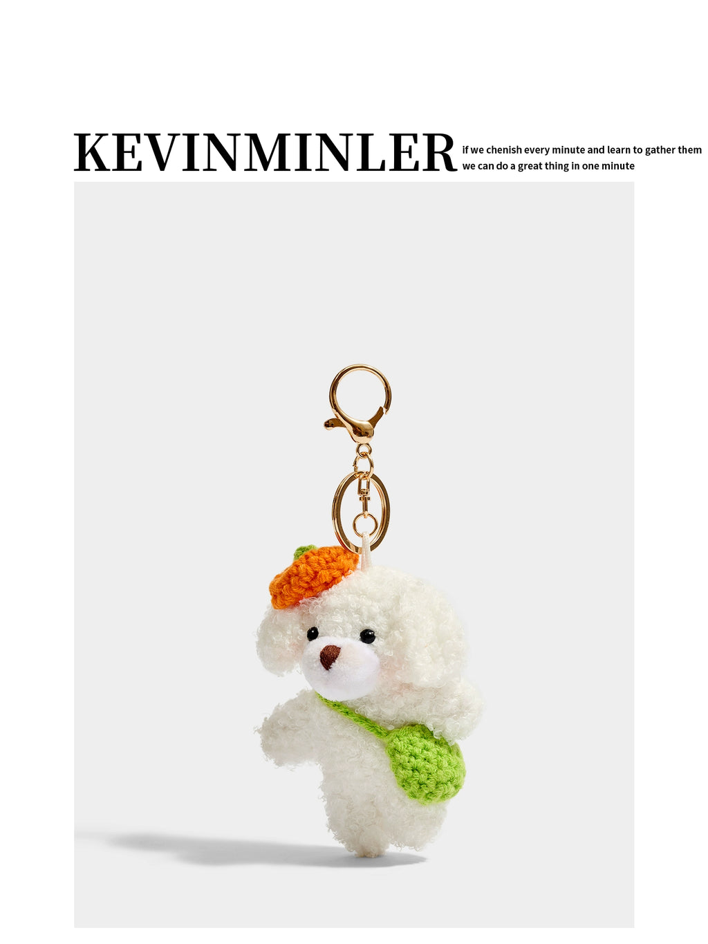 Adorable Beret Bear Plush Keychain Pendant - Cute Bag Charm Gift for All