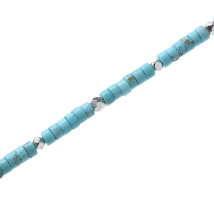 Turquoise bracelet, trend design chain for men and women, silver 925 sample, simple and elegant design