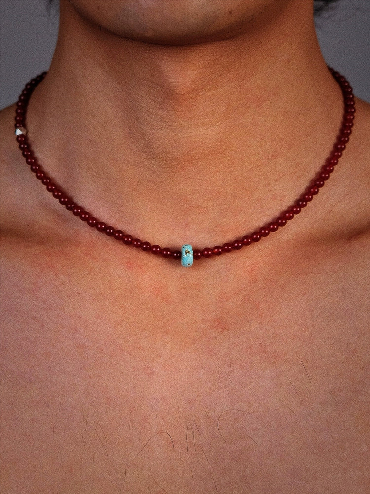 Small design onyx turquoise pendant from pearl, Chinese style, bright catchy style