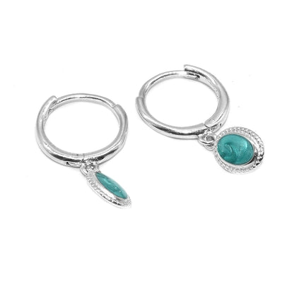 S925 Sterling Silver Starry Sky Hoop Earrings, Unisex Luxury 9mm Design