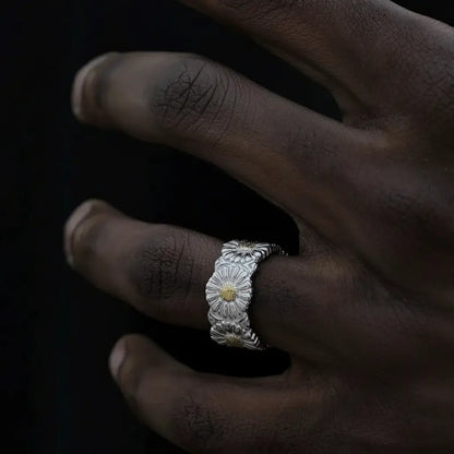 Adjustable ring for men and women for beloved hip-hop style, silver 925 sample, 925 sample silver