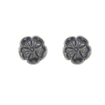S925 Sterling Silver Vintage Flower Stud Earrings for Couples, Men, Women