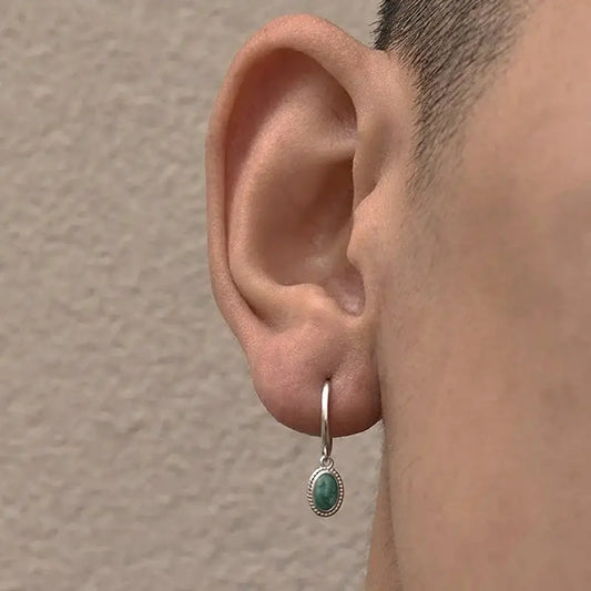 S925 Sterling Silver Starry Sky Hoop Earrings, Unisex Luxury 9mm Design